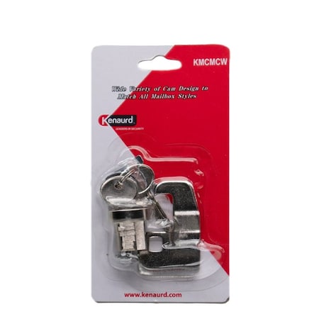 Kenaurd Kenaurd: Mailbox Cam Lock Clockwise  Bright Nickel Finish (US14) KMCMCW